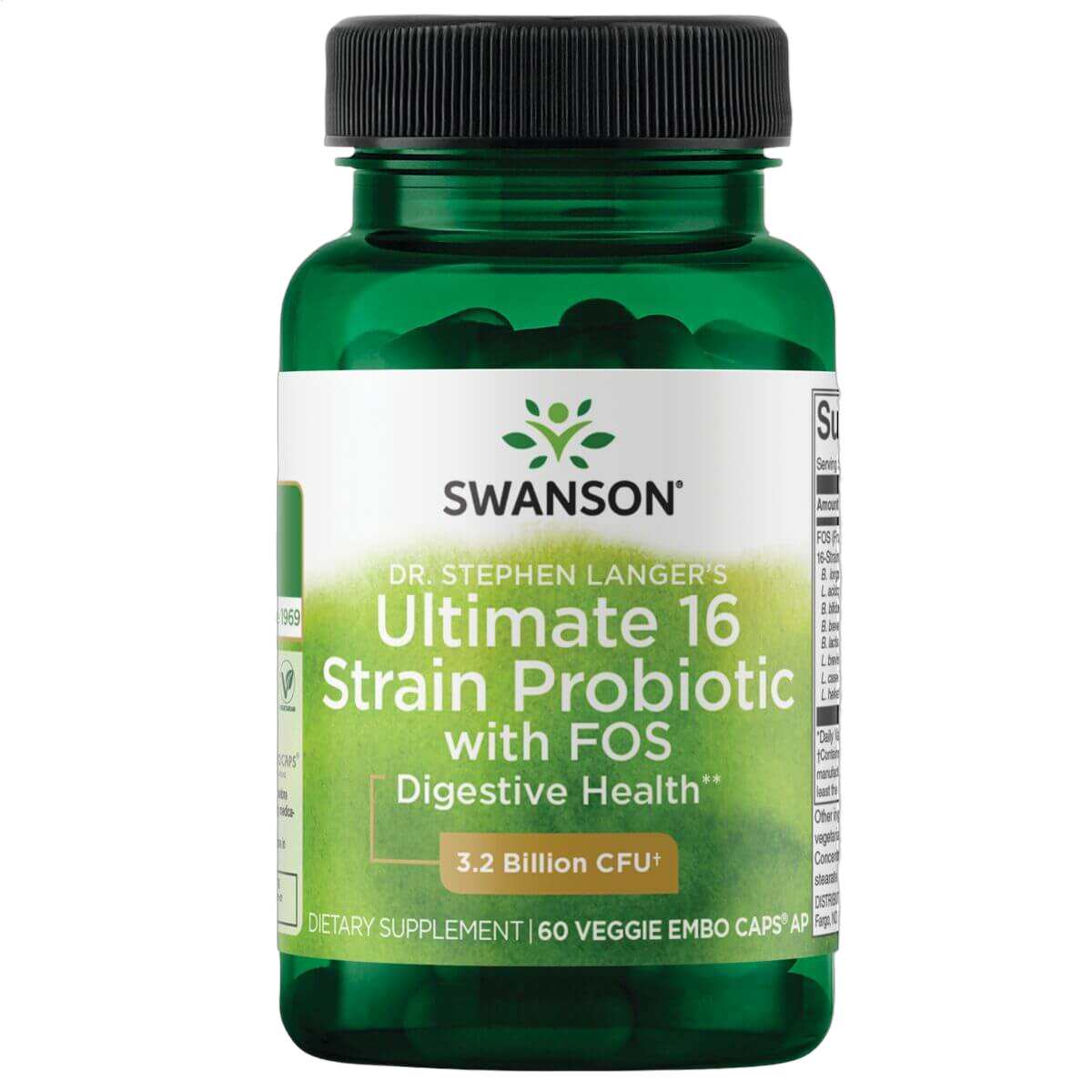 Dr. Stephen Langer's Ultimate 16 Strain Probiotic with Fos, 3.2 Billion CFU