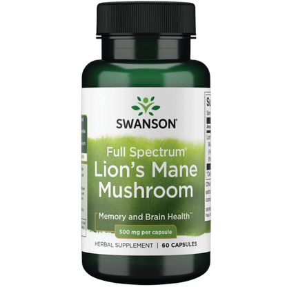 Full Spectrum Lion's Mane Mushroom, 500mg