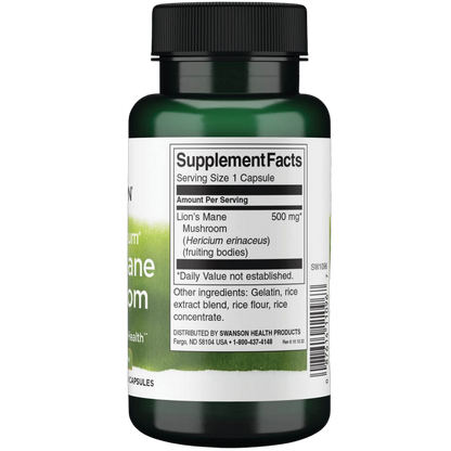 Full Spectrum Lion's Mane Mushroom, 500mg