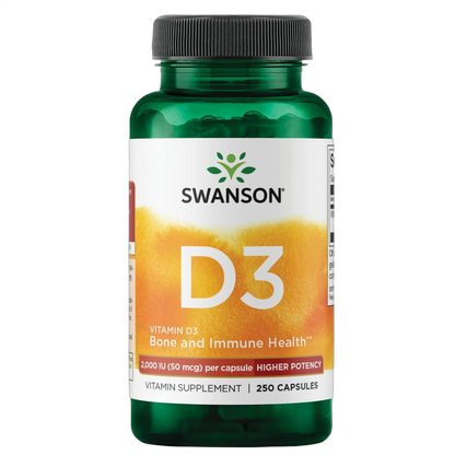 Vitamin D3, Higher Potency, 2000IU (50mg)