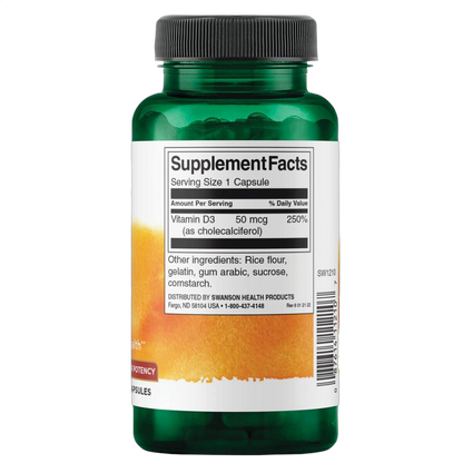 Vitamin D3, Higher Potency, 2000IU (50mg)