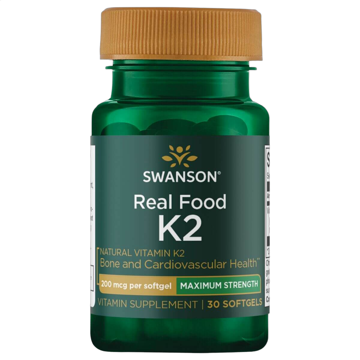 Maximum Strength Real Food Vitamin K2, 200mcg