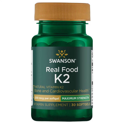 Maximum Strength Real Food Vitamin K2, 200mcg