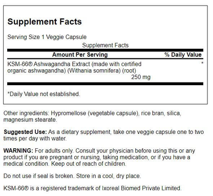 Ultimate Ashwagandha KSM-66, 250mg