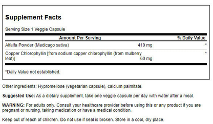 Chlorophyll as Chlorophyllin, 60mg
