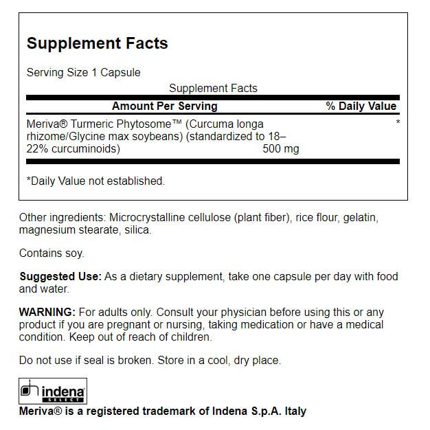 Turmeric Phytosome with Meriva, 500mg