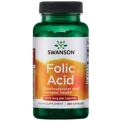 Swanson, Folic Acid, 800mcg