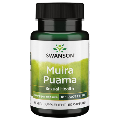 Muira Puama, 250mg, (10:1 Root Extract)