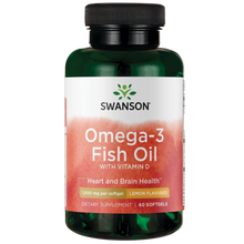 Omega-3 Fish Oil with Vitamin D, 1000mg, Lemon Flavour