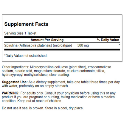 Spirulina, 500mg