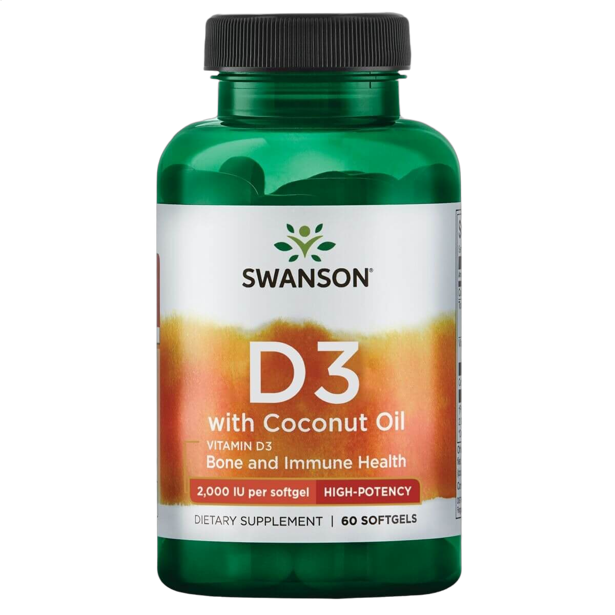 Vitamin D3 with Coconut Oil, 2000iu (50mg)