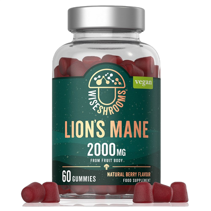 Lion's Mane Gummies, 2000mg, Bery Flavour